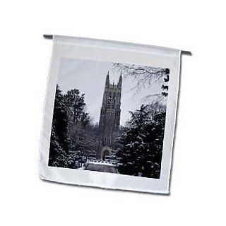 3dRose fl_55281_1 Duke University Chapel, Durham Garden Flag, 12 by 18 Inch : Outdoor Flags : Patio, Lawn & Garden
