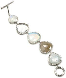 Coralia Leets Jewelry Design Sterling Silver 5 Stone Shades of Blue Bracelet: Jewelry