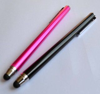 Bargains Depot (Pink & Black) 2 pcs (2 in 1 Bundle Combo Pack) SILM / ACCURATE / FINE POINT / THINNER BARREL Capacitive Stylus/styli Universal Touch Screen Pen for Tablet PC & eReader Devices : Vinci Tab II M MV VS 1001 VM 5610 // Vinci Tab II VS 