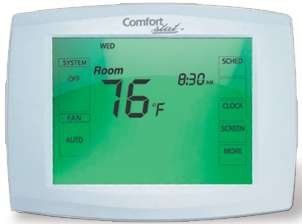 Comfortstat Touch Screen Thermostat   Programmable Household Thermostats  