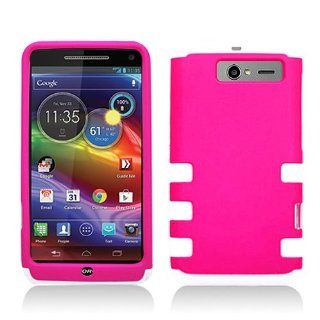 Hot Pink Hard Soft Gel Dual Layer Grip Cover Case for Motorola Electrify M XT901 Cell Phones & Accessories