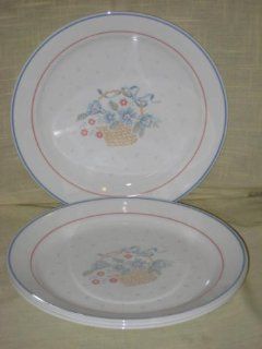 SET OF 4   Vintage 1988 1993 Corning Corelle COUNTRY CORNFLOWER Pattern 10 Inch Dinner Plate (retired): Kitchen & Dining