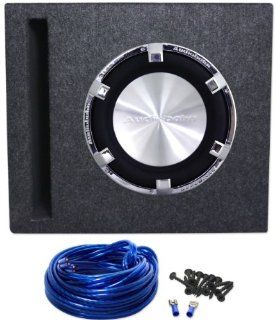 Package: Brand New Audiobahn Alum10n 10" Alum Series 1,600 Watt Subwoofer + Atrend Single 10" Ported/vented Subwoofer Enclosure Box/1.75 Cubic Feet Volume + Sub Box Wire Kit with 14 Gauge Speaker Wire + Screws + Spade Terminals: Car Electronics