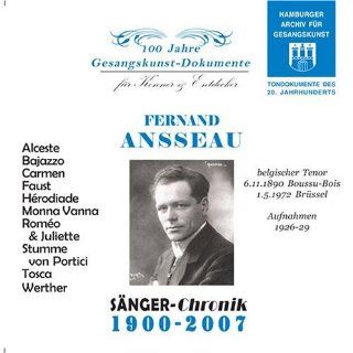 Fernand Ansseau Historical Recordings 1926 29: Music