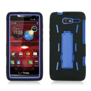 Bundle Accessory for Verizon Motorola Droid Razr M XT907   Black Blue Armor Case With Stand + Lf Stylus Pen + Lf Screen Wiper: Cell Phones & Accessories
