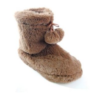 Womens/Ladies Fluffy Boot Slippers: Shoes