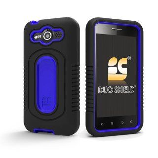 Huawei Mercury (M886) Duo Shield Hybrid Case   Black/Blue: Cell Phones & Accessories
