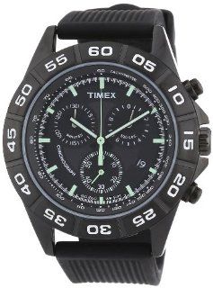 Timex T2N886 Mens Style Chrono Black Watch: Watches
