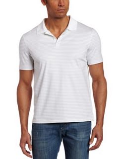 Calvin Klein Sportswear Men's Short Sleeve Liquid Stripe Polo Shirt, White, XX Large at  Mens Clothing store