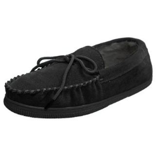 Boston Traveler Mens Faux Suede Mocassin Slippers: Shoes