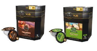 32 Count  Tropical Coconut Coffee Vue Cup For Keurig Vue Brewers   Tully's Hawaiian, Green Mountain Island Coconut : Coffee Brewing Machine Cups : Grocery & Gourmet Food