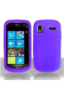 Samsung i917 Focus Silicone Skin Case   Purple: Cell Phones & Accessories