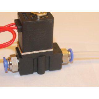 1/8 Solenoid Valve 24v AC Plastic Electric Air Water Gas Normally Closed NPT w/ Push Connect Fittings: Industrial Solenoid Valves: Industrial & Scientific