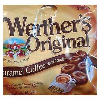 PACK OF 6 (SIX) coffee WERTHERS ORIGINAL CARAMEL COFFEE HARD CANDIES BY STORCK, MADE IN GERMANY YOU WILL RECEIVE 6 BAGS OF 2.65 OZ. (75g) : Grocery & Gourmet Food
