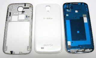 Original Tmobile Samsung Galaxy S4 IV SGH M919 Mid Frame Cover Midplate Mid Chassis Backplate Rear Bezel Battery Door Cover Housing White Color  Other Products  