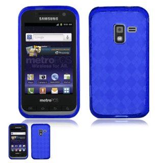 Samsung Galaxy Attain R920 Blue TPU Crystal Skin Case + FREE Clear Screen Protector: Cell Phones & Accessories