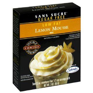 Sans Sucre Sugar Free Low Fat Lemon Mousse Mix, 3 Ounce Packages (Pack of 12) : Pudding Mixes : Grocery & Gourmet Food