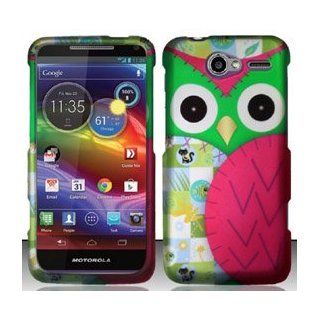 4 Items Combo For Motorola Electrify M XT901 (US Cellular) Colorful Owl Design Snap On Hard Case Protector Cover + Car Charger + Free Neck Strap + Free Animal Rubber Band Bracelet: Cell Phones & Accessories