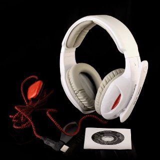 SADES SA 902 PC Gaming Headset w/ Microphone + Volume Control   White: Computers & Accessories