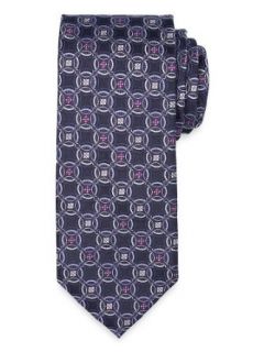 Paul Fredrick Men's Circles Woven Silk Tie Purple Regular at  Mens Clothing store