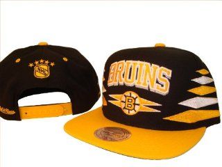 Boston Bruins Mitchell & Ness Black & Gold Adjustable Snap Back Baseball Cap Hat: Everything Else