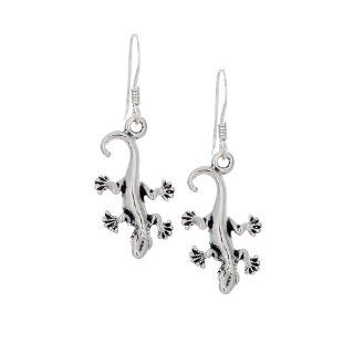 925 Sterling Silver Gecko Hook Earrings: Jewelry