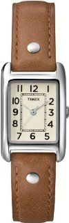 Timex Women's T2N905 Weekender Brown Leather Strap Watch: Watches