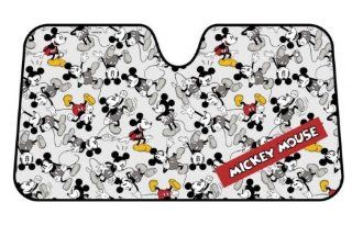 Mickey Mouse Classic Multiple Mickeys Color and Black and White Disney Car Truck SUV Front Windshield Sunshade   Accordion Style: Automotive