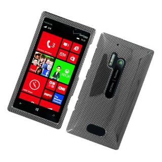 Black Gray Carbon Fiber Hard Cover Case for Nokia Lumia 928 Cell Phones & Accessories