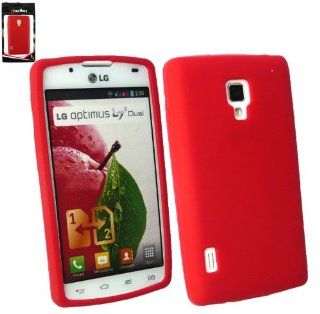 Emartbuy LG Optimus L7 II Dual P715 Silicon Skin Cover/Case Red: Cell Phones & Accessories