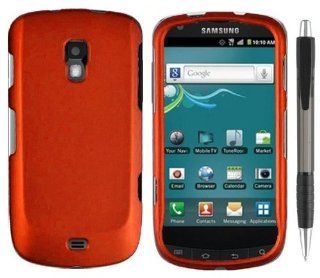 Metallic Orange Design Protector Hard Cover Case for Samsung Galaxy S Aviator R930 (U.S. Cellular) + Bonus 1 of New Rubber Grip Translucent Ball Point Pen Cell Phones & Accessories