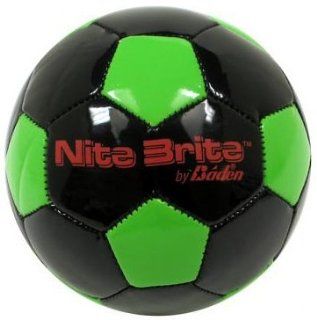 Baden Nite Brite Mini Glow In Dark Soccer Balls BLACK   102 MINI SIZE 1 : Sports & Outdoors