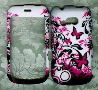 Pink butterfly LG 900g straight talk phone cover case: Cell Phones & Accessories
