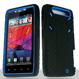 Blue Hard Soft Gel Dual Layer Cover Case for Motorola Droid RAZR XT912 XT910: Cell Phones & Accessories