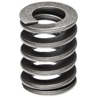Heavy Duty Compression Spring, Chrome Silicon Steel Alloy, Inch, 1" OD, 0.100 x 0.215" Wire Size, 1.25" Free Length, 0.937" Compressed Length, 140.9lbs Load Capacity, 450lbs/in Spring Rate (Pack of 5)
