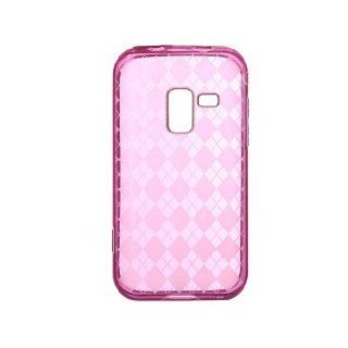 Transparent Hot Pink Argyle Diamond Flex Cover Case for Samsung Galaxy Attain 4G SCH R920: Cell Phones & Accessories