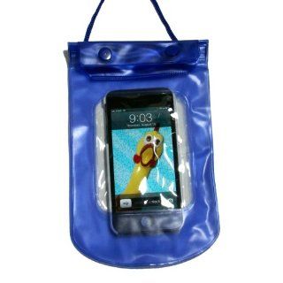 Waterproof Transparent Vinyl Mobile Cell Phone Camera Wallet Valuables Pouch Case with Adjustable Cord   Apple iPhone 4 5   Samsung Galaxy S3 S4 Note2   HTC One   Nokia Lumia 920 1020   Blue: Cell Phones & Accessories