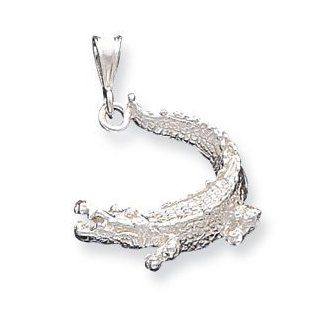 Sterling Silver Alligator Charm Pendants Jewelry