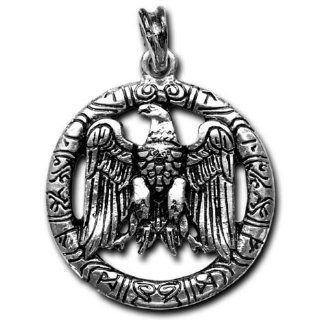 Silver Roman Prussian Kings German Coat Of Arms Iron Eagle Pendant Viking Nordic Solid 925 St Sterling Silver German Coat Of Arms Symbol 40 x 40 MM 925 Sterling Silver Two Sided Design GERMANENWAPPEN: Everything Else