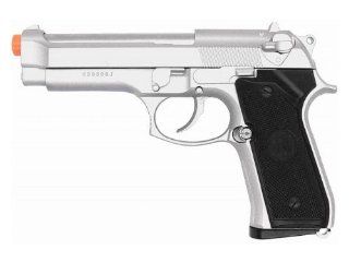 KJW M9 Gas/CO2 Blowback Full Metal Airsoft Pistol   Silver : Sports & Outdoors