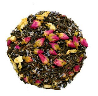 Nature's Bloom Pu erh Tea   16oz   Loose Pu'erh Blend of Jasmine, Lavender, Rose Bud   Loose Leaf   Nature's Tea Leaf : Grocery Tea Sampler : Grocery & Gourmet Food