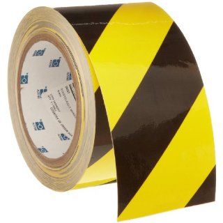 Brady 60' Length, 3" Width, B 950 Vinyl, Black And Yellow Color Striped Aisle Marking Tape, Legend (Black And Yellow Diagonal Stripes): Industrial Floor Warning Signs: Industrial & Scientific