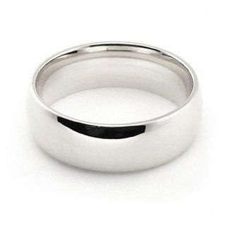 Men's Platinum 950 6mm Plain Comfort Fit Wedding Band Ring: Platinum Wedding Band Sets: Jewelry
