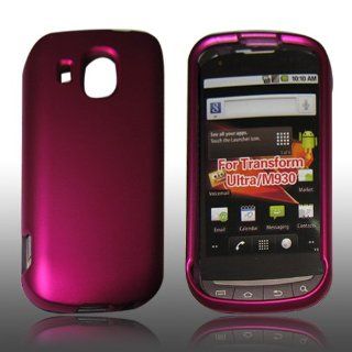 NEW HOT PINK Rubberized Hard Case Cover Skin For Boost Mobile Samsung SPH M930: Cell Phones & Accessories