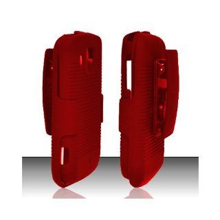 Red Heavy Duty Holster Cover Case for Samsung Transform Ultra SPH M930 Cell Phones & Accessories