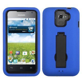 MyBat AHWM931HPCSYMS005NP Symbiosis Rugged Hybrid Case for Huawei Premia M931   Retail Packaging   Black/Blue Cell Phones & Accessories