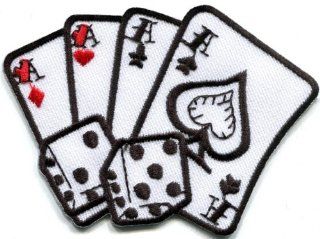 Four Aces Playing Cards Poker Retro Dice Craps Applique Iron on Patch New S 958: Everything Else