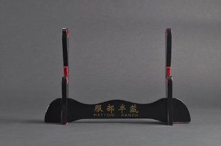 Kill Bill Black Piano Lacquered Wood Double Tier Japanese Samurai Katana Sword Display Stand #963 : Martial Arts Practice Swords : Sports & Outdoors