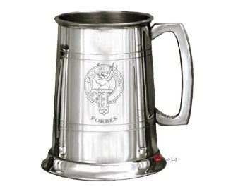 Forbes Clan Crest Tankard (1Pint), UK Pewter   Beer Mugs