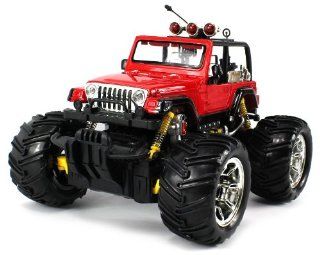 Jeep Wrangler Electric RC Truck 1:16 Scale Big Size Off Road Monster Truck RTR Ready To Run, High Quality (Colors May Vary): Toys & Games